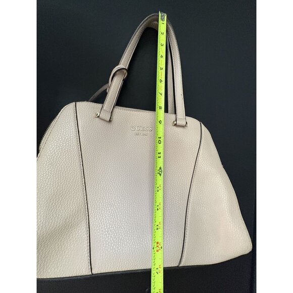 Guess Shawna Cali Satchel Handbag Lock Charm Double Handle Zip Closure Pink - Picture 16 of 16